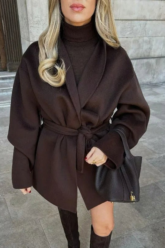 ZEYA - Mary Belted Oversized Wrap Coat