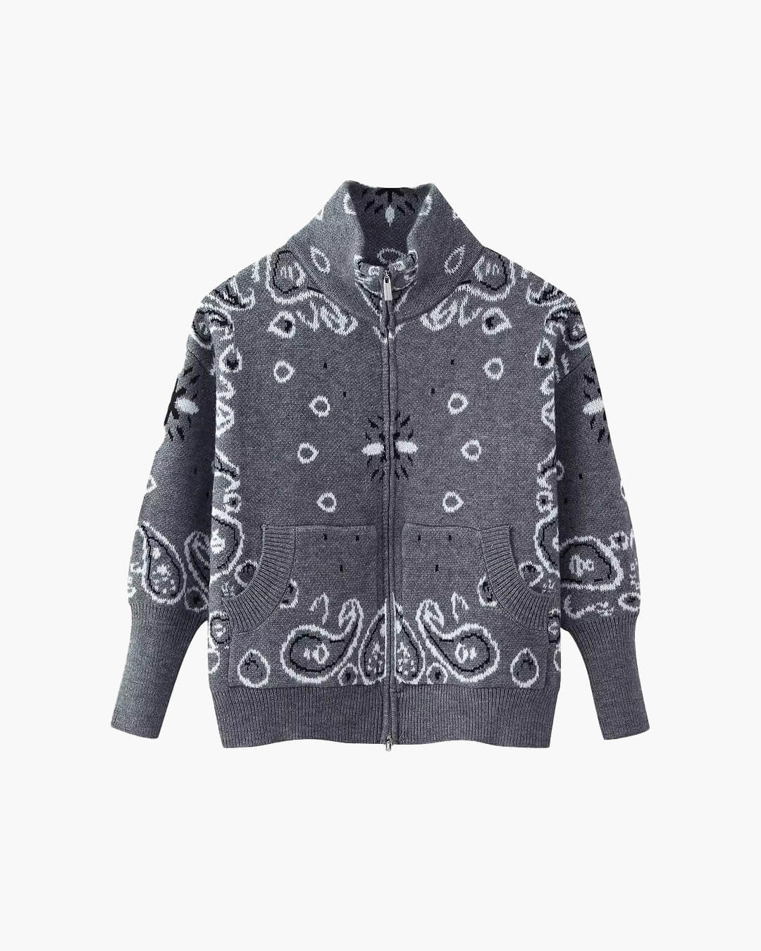 ZEYA - Melanie Paisley Zip-Up Knit Jacket