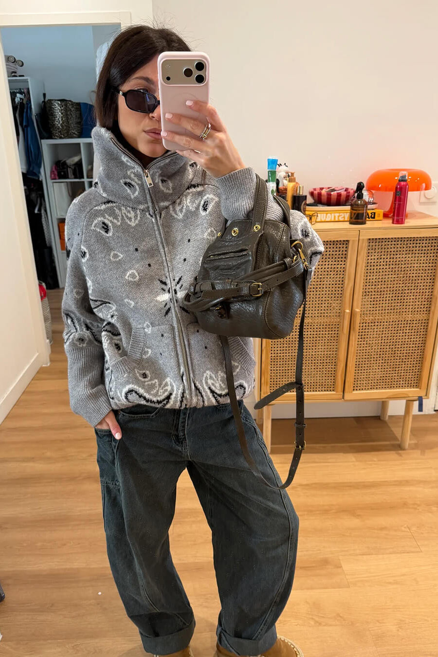 ZEYA - Melanie Paisley Zip-Up Knit Jacket