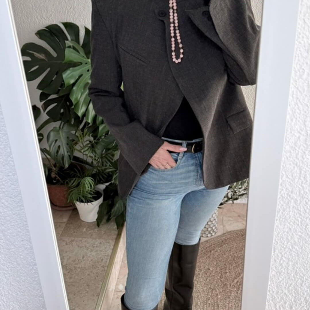 ZEYA - Melanie Plaid Stand Collar Blazer