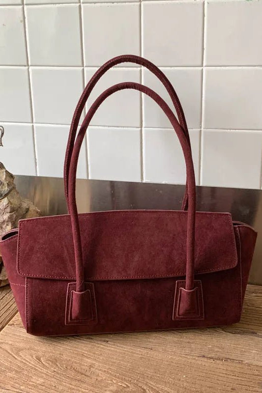 ZEYA - Melissa Vintage Faux Suede Shoulder Bag