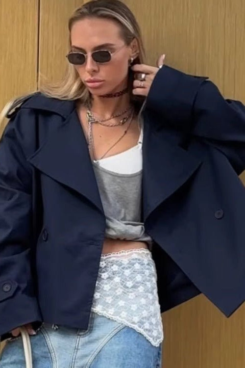 ZEYA - Melody Crop Trench Coat