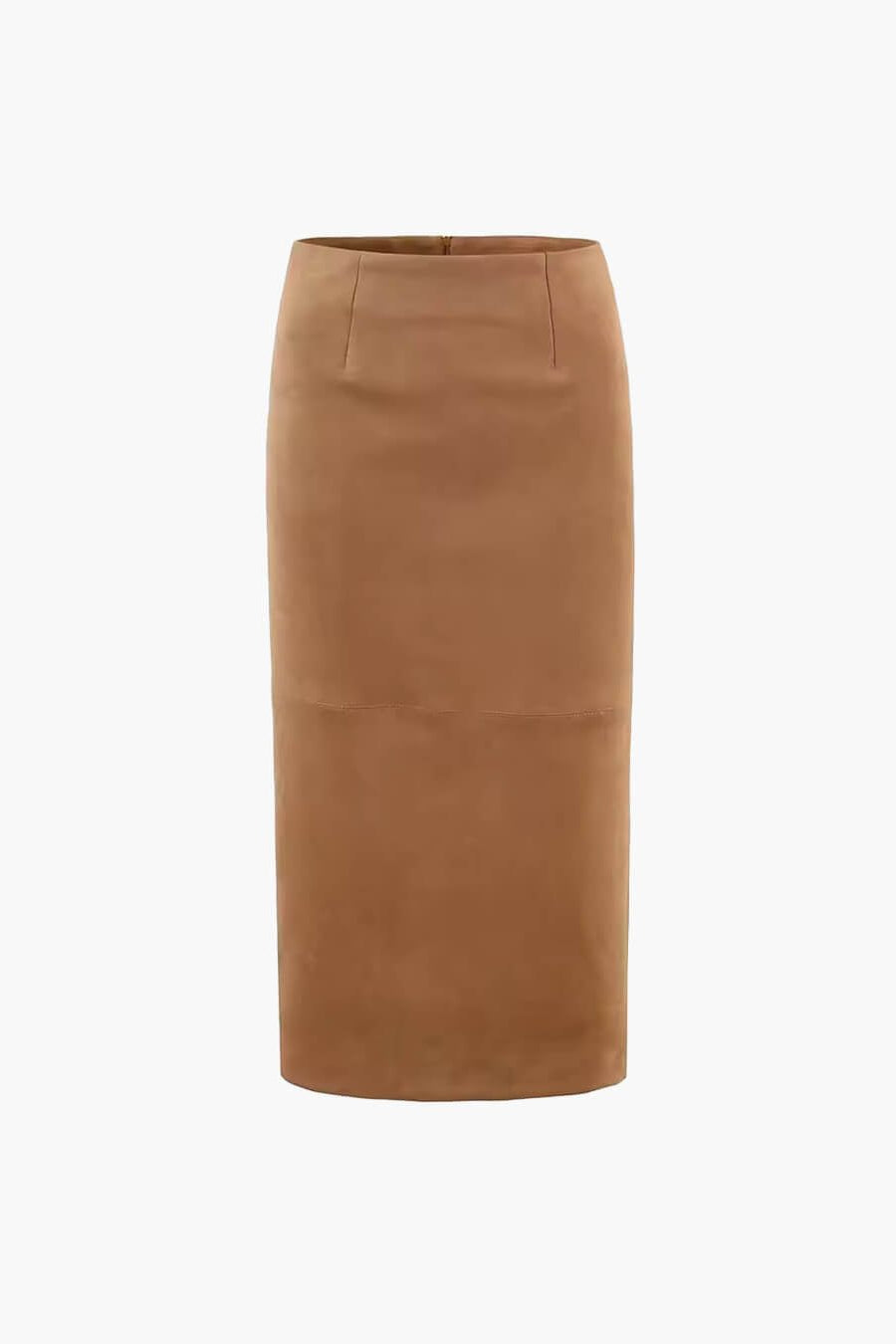 ZEYA - Mina High-Waist Faux Suede Midi Skirt