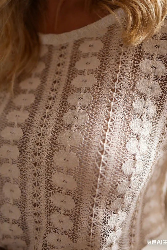 ZEYA - Riona Hollow Knit Pullover Sweater
