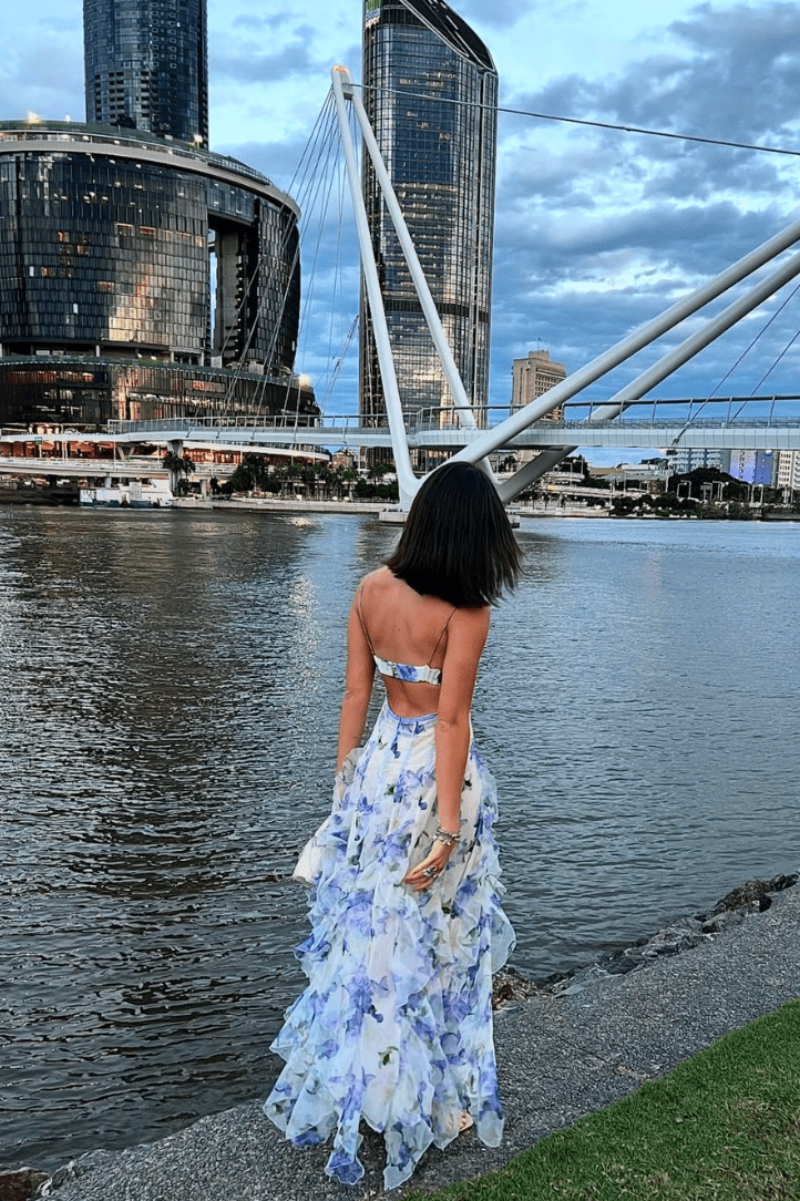 ZEYA - Ruffa Ruffled Floral Maxi Dress