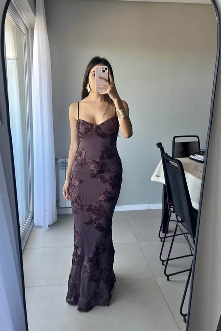 ZEYA - Scarlett Applique Tie-Back Evening Dress