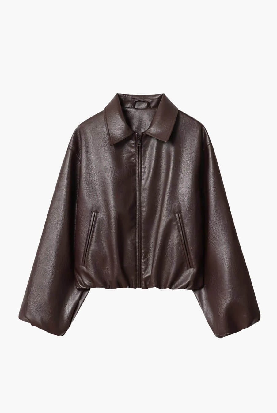 ZEYA - Sienna Faux Leather Bomber Jacket