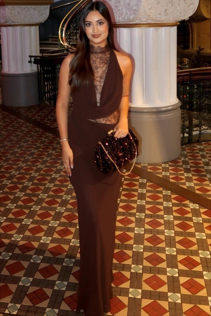 ZEYA - Sienna Halter Lace Maxi Dress