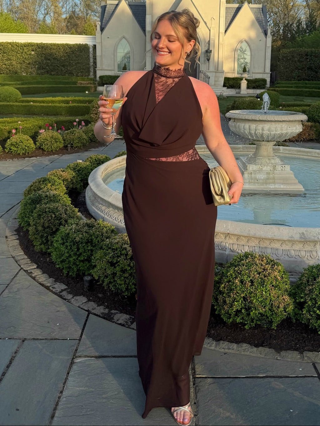 ZEYA - Sienna Halter Lace Maxi Dress