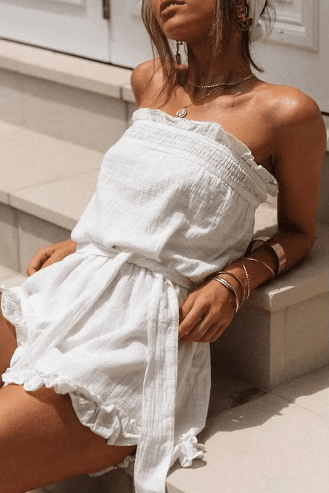 ZEYA - Sophie Belted Tube Jumpsuit