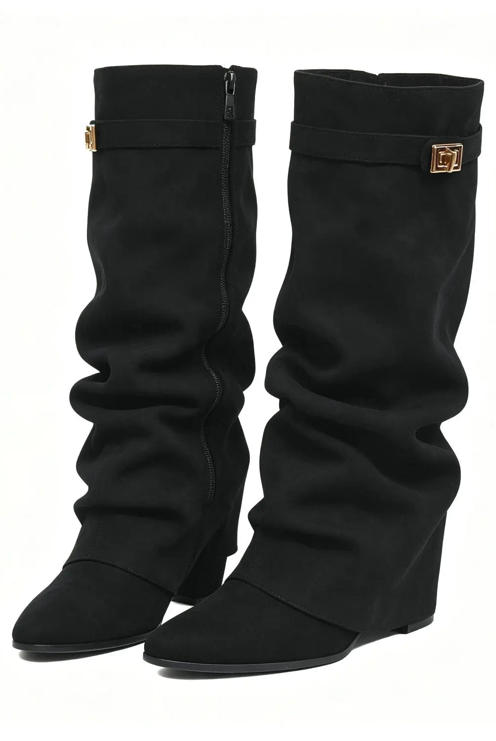 ZEYA - Teresa Slouchy Pointed Knee High Boots