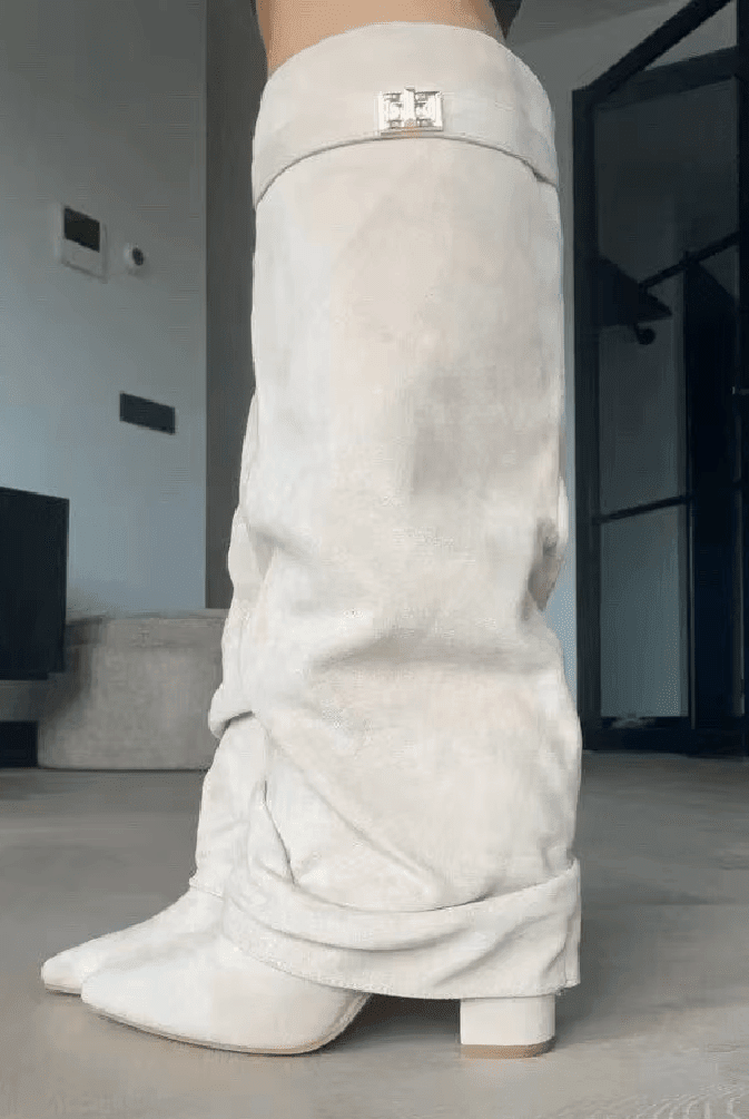 ZEYA - Teresa Slouchy Pointed Knee High Boots