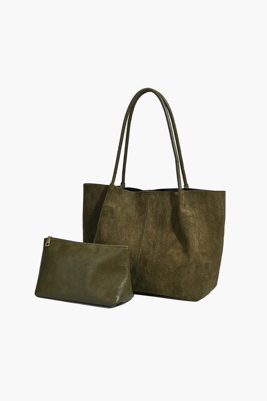 ZEYA - Tessa Suede Tote Bag with Pouch