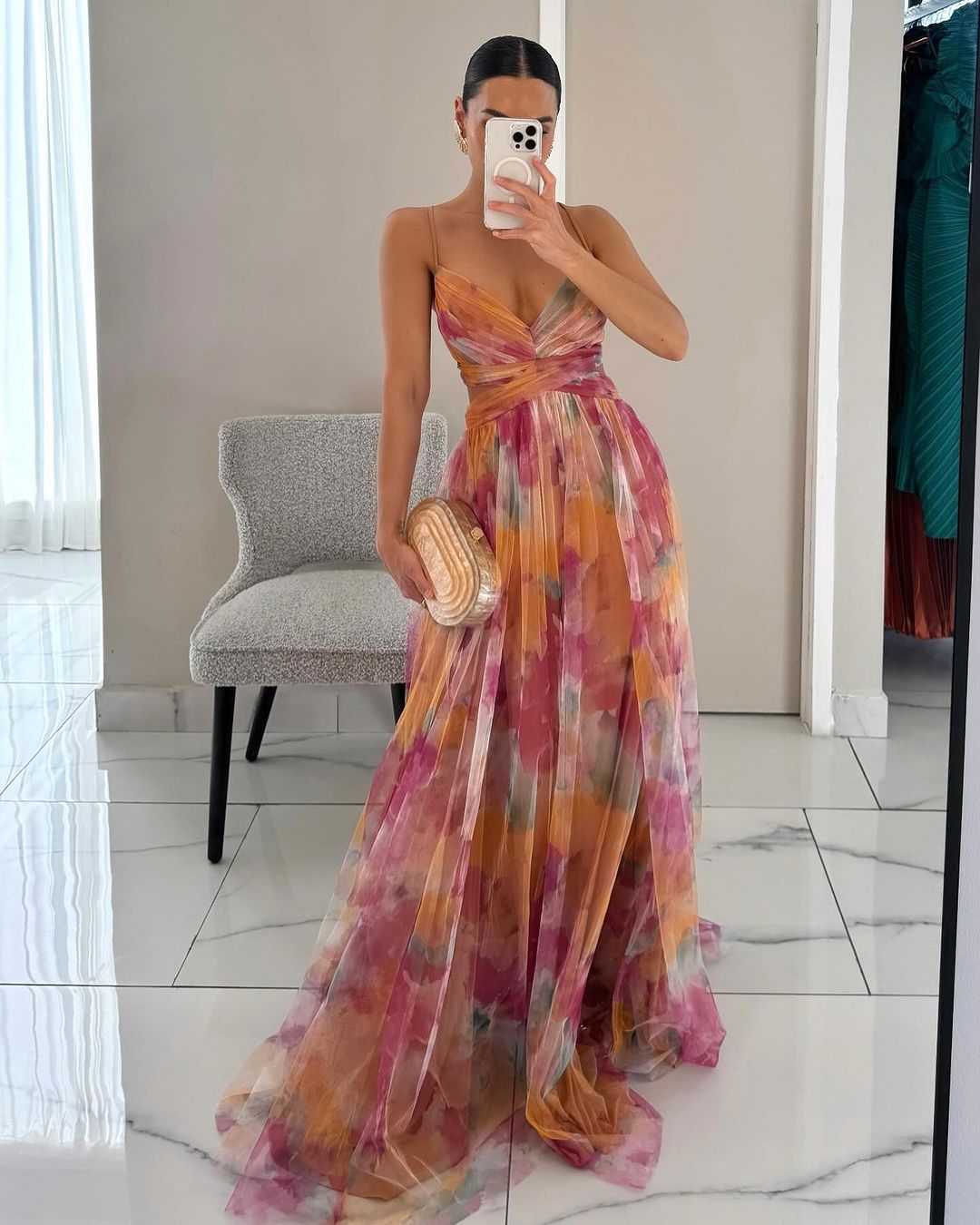 ZEYA - Yseult Floral V - Neck Maxi Dress