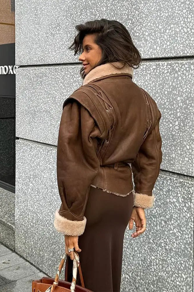ZEYA - Zenna Faux Leather Coat