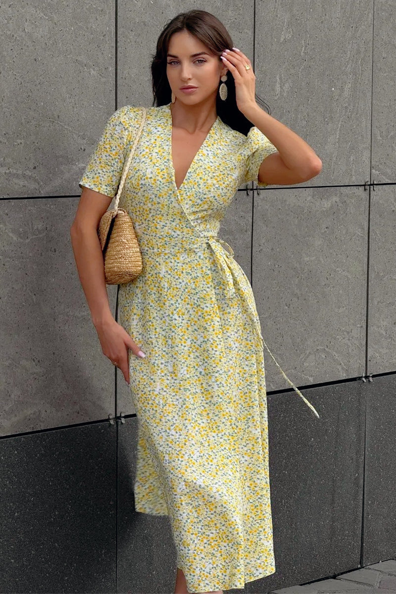 Miranda vestido envolvente floral