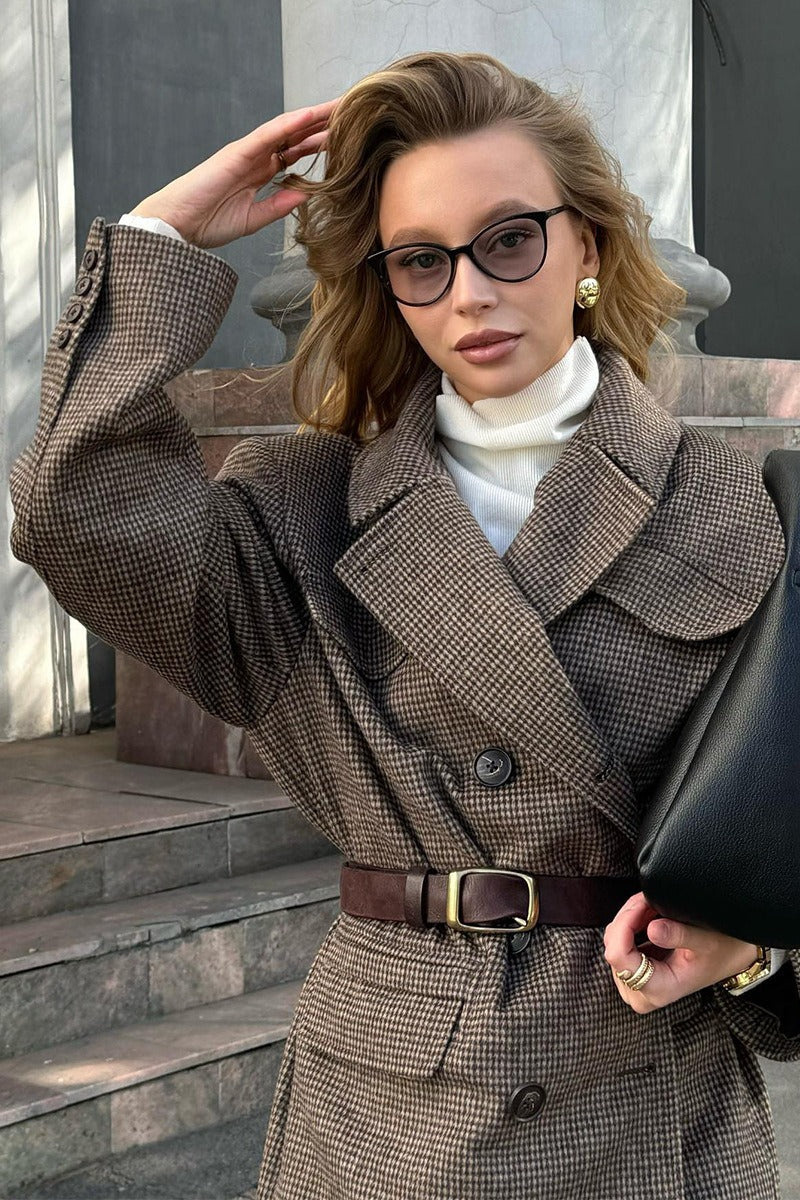 Abrigo Amy de tweed estructurado