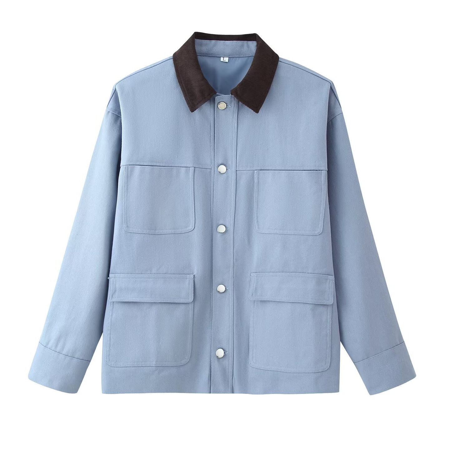 Chaqueta Helena de pana con cuello y bolsillos