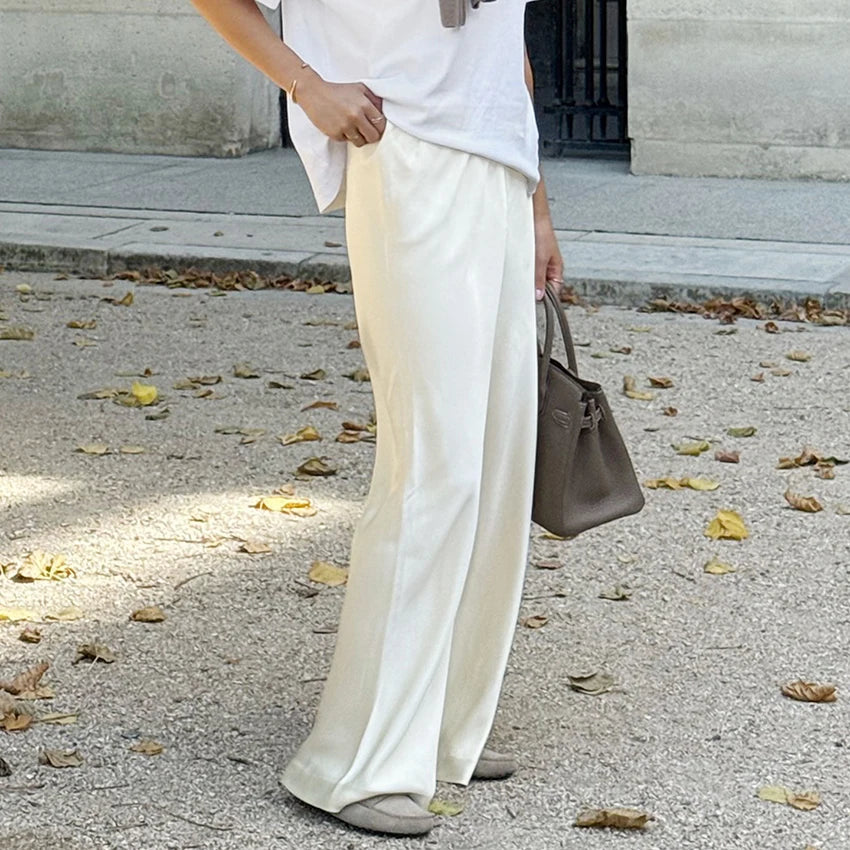 Brie Satin Flare Pants