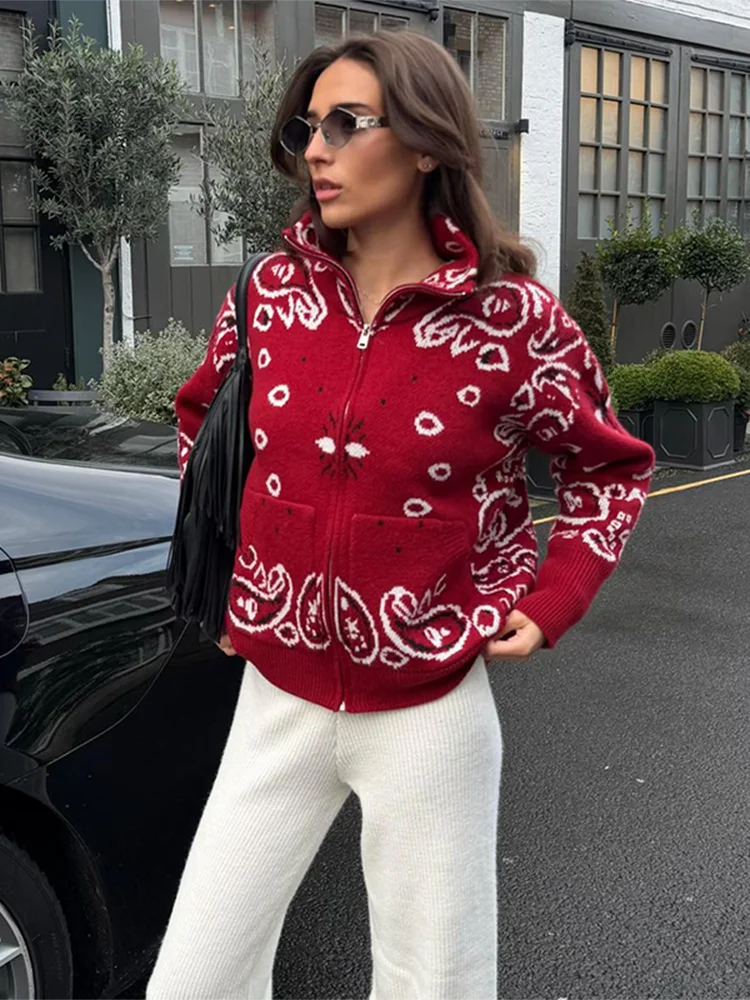 Melanie Paisley Chaqueta de punto con cremallera