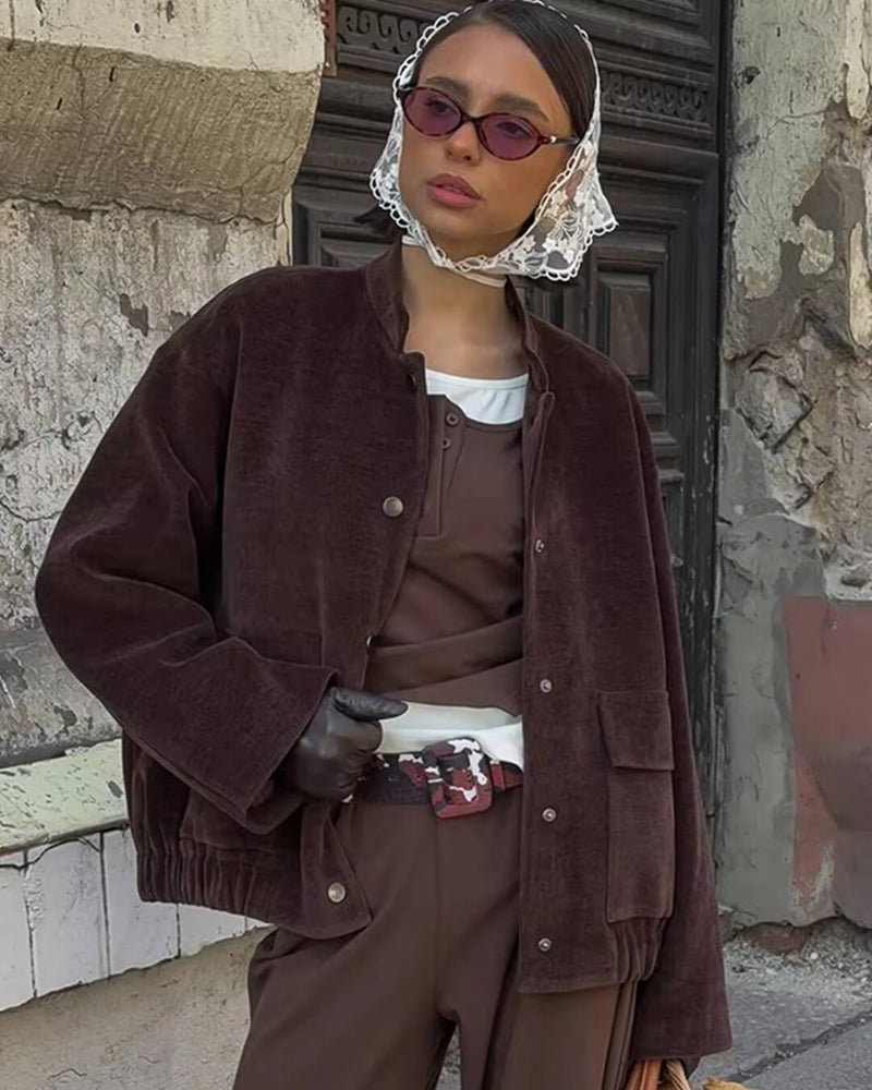 Chaqueta de pana marrón Cassy