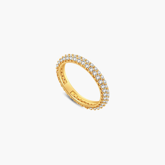 Anillo Zeya Crown-Edge con circonitas