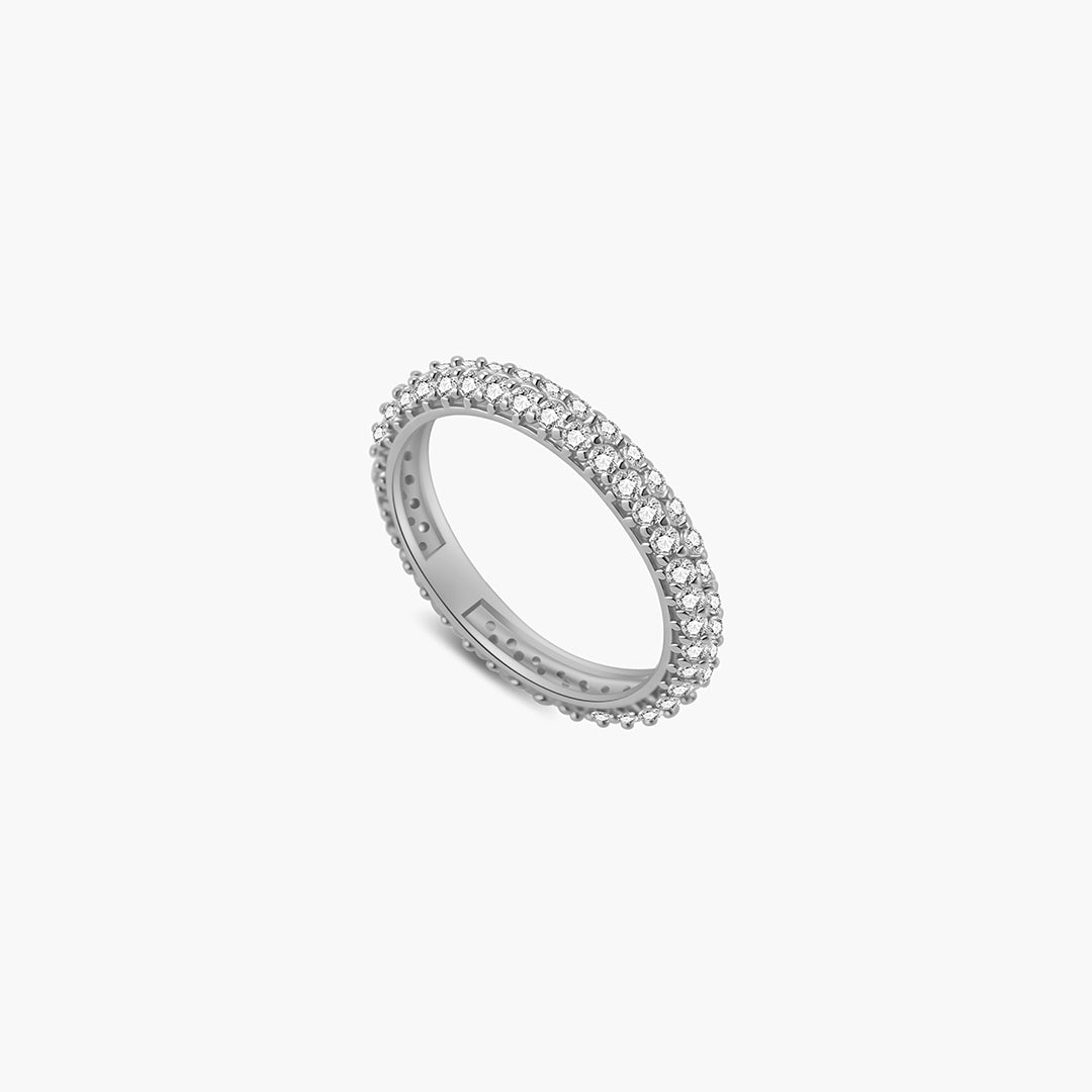 Anillo Zeya Crown-Edge con circonitas