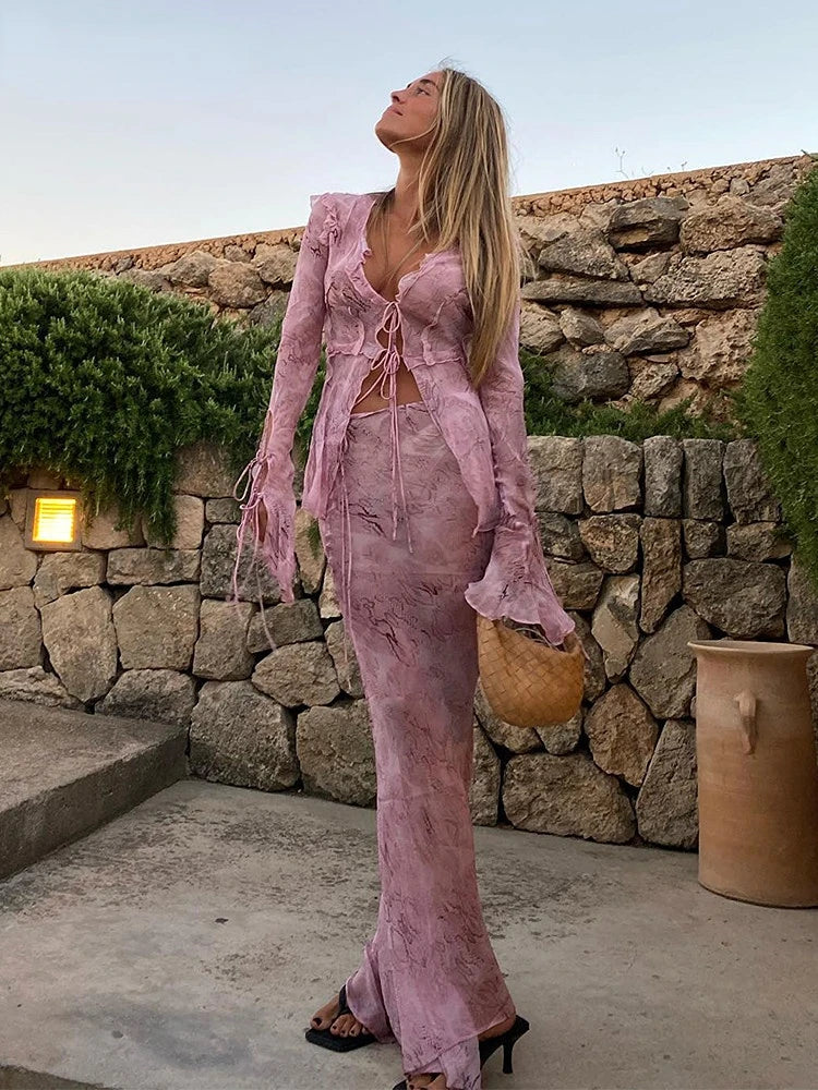 Iris vestido maxi bodycon de malla