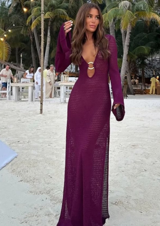 Courtney vestido de playa de punto ajustado