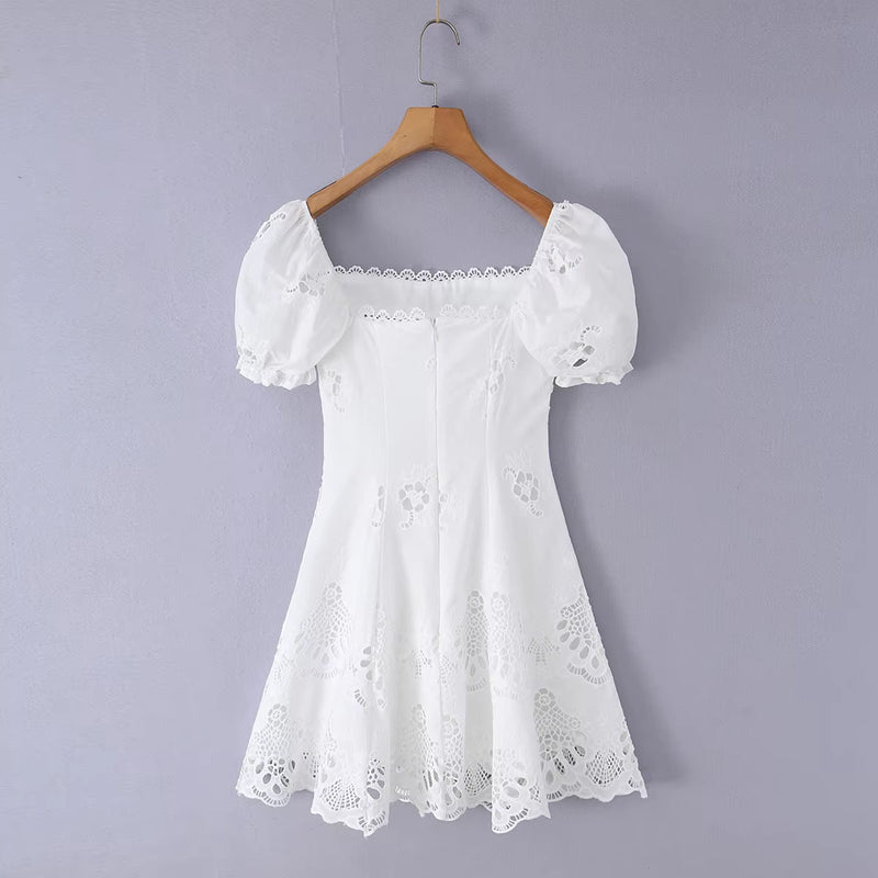 Minivestido Audra de encaje con aberturas