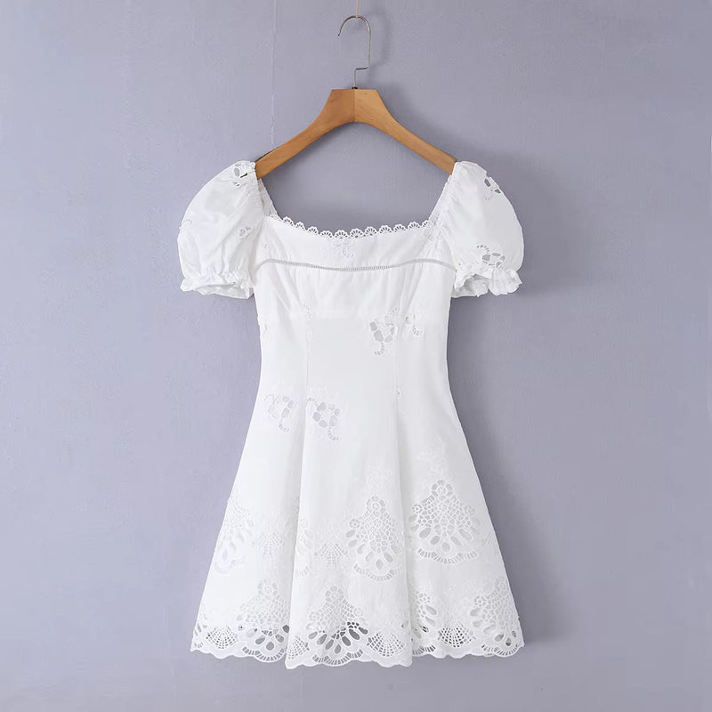 Minivestido Audra de encaje con aberturas