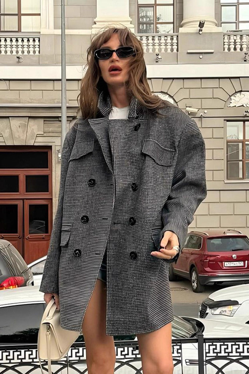 Abrigo Amy de tweed estructurado