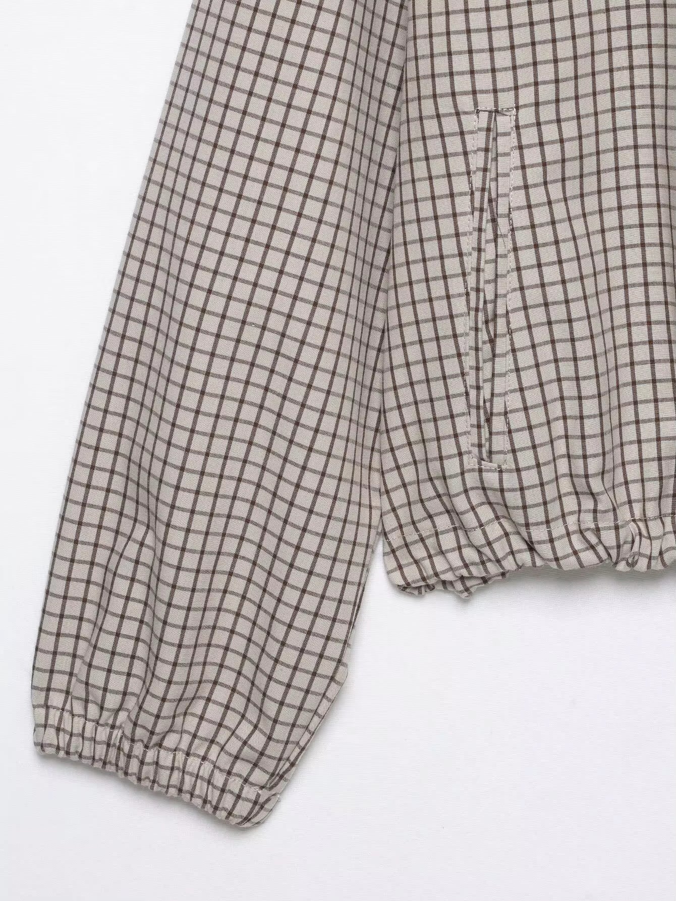 Ellie Plaid Cropped Hooded Jacket