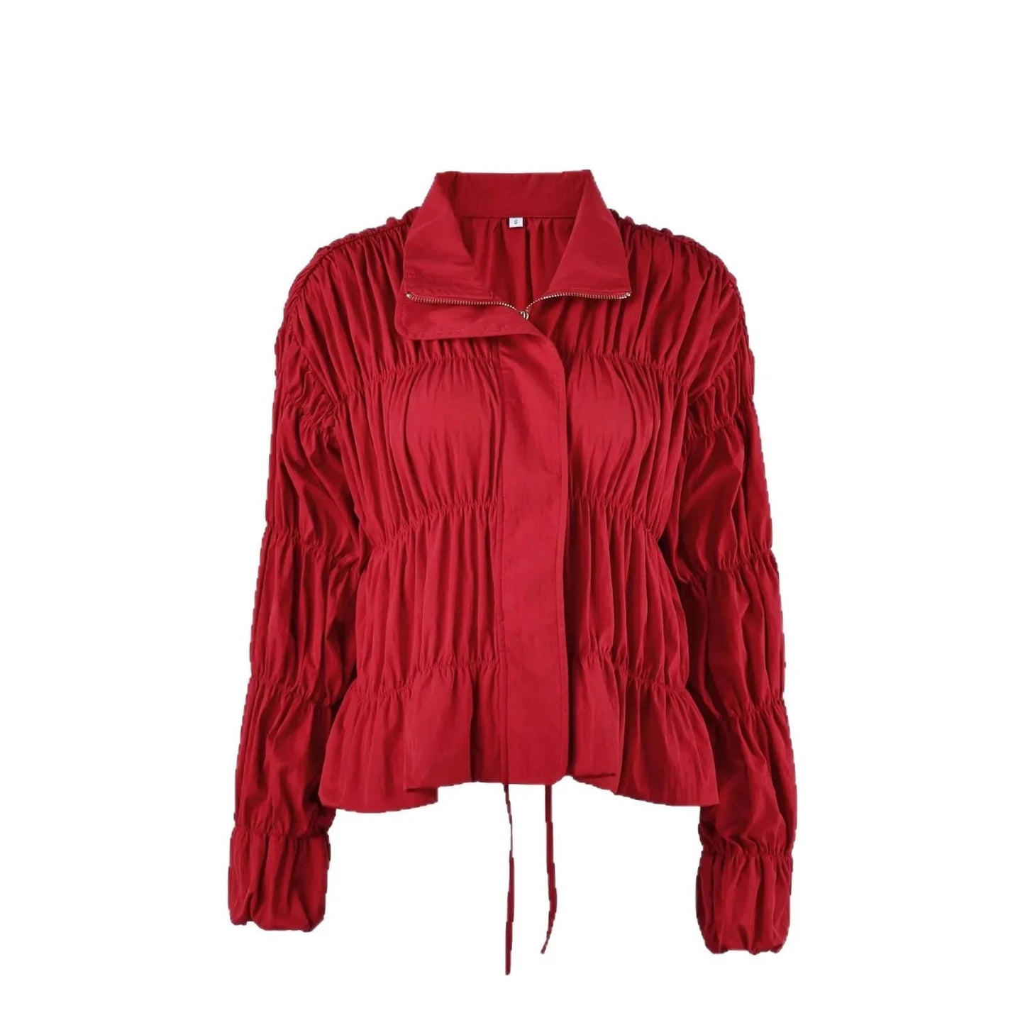Chaqueta Ellie fruncida con cremallera