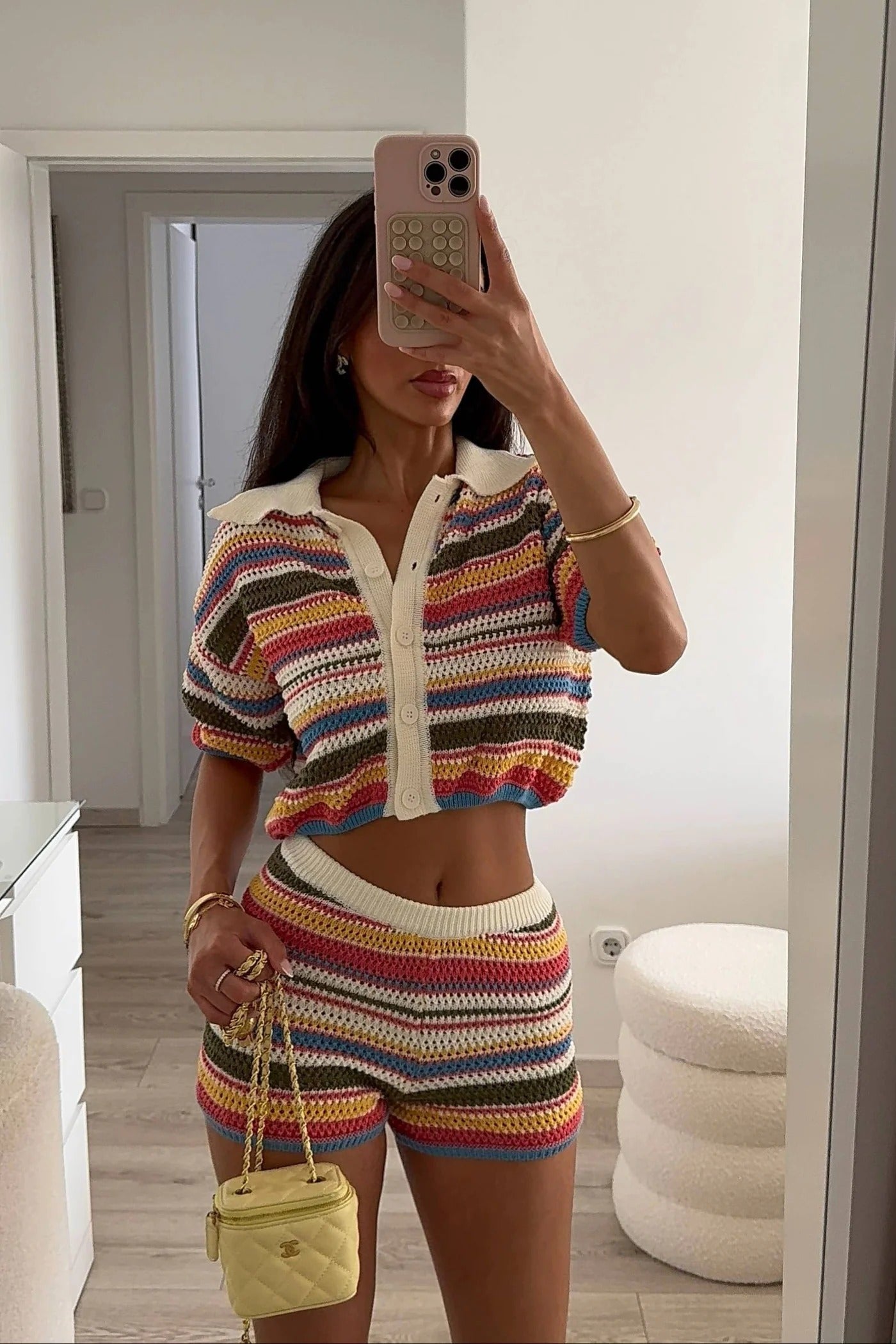 Iris Striped Crochet Co-ord Set