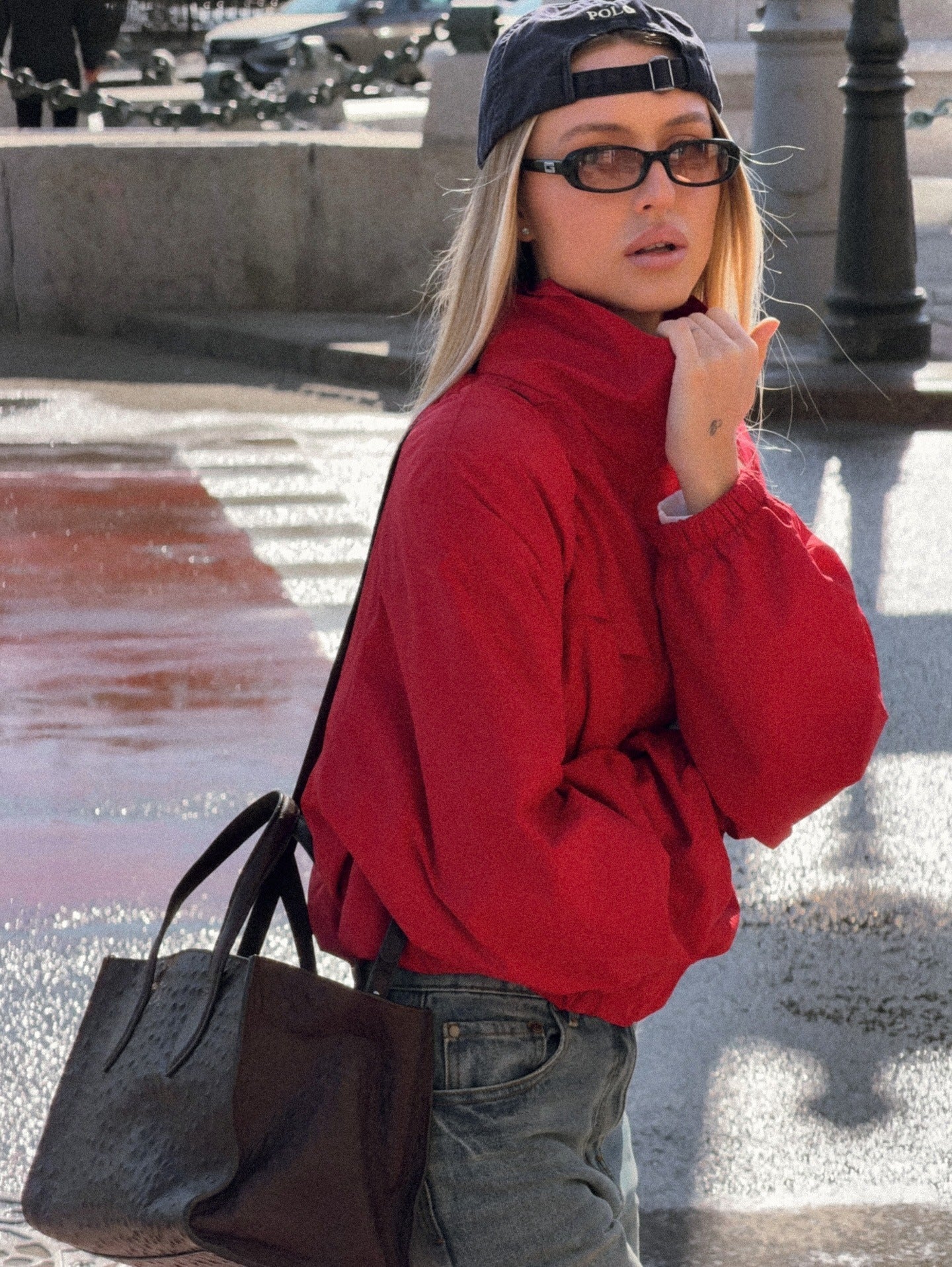 Fiona Funnel Neck Windbreaker Jacket