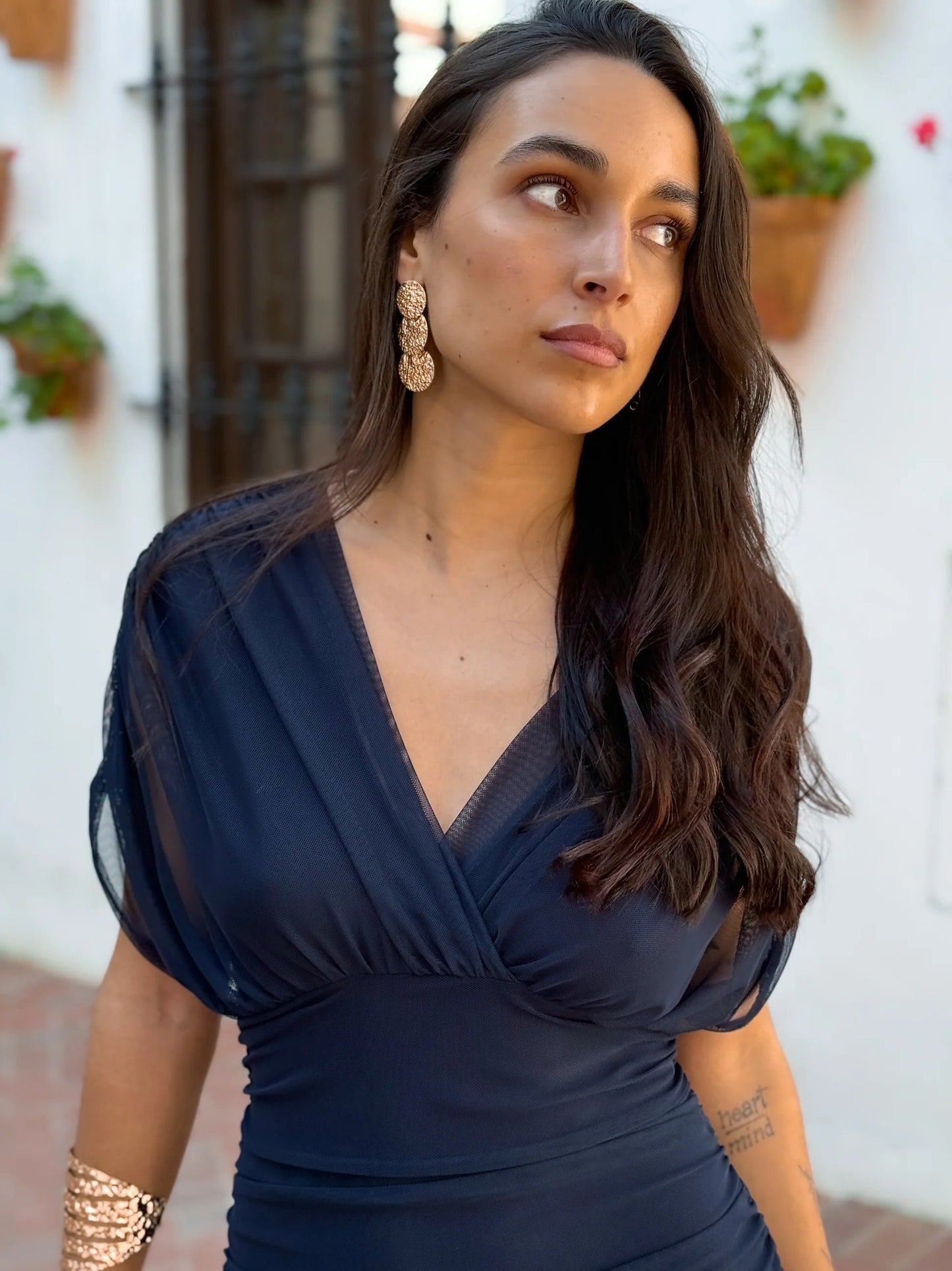Naomi Mesh Maxi Dress