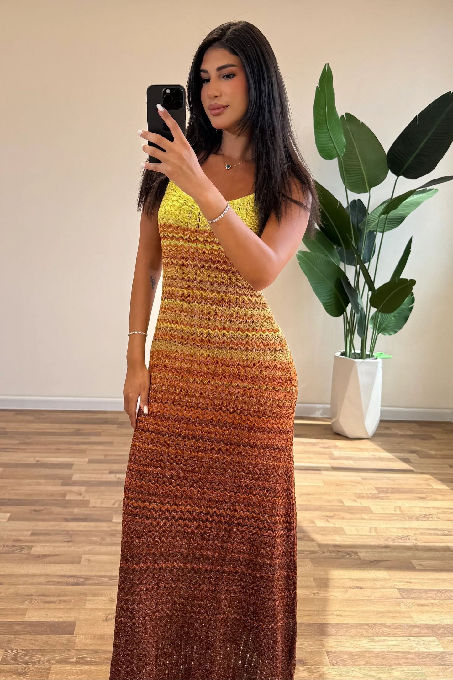 Margot vestido maxi de punto Sunset