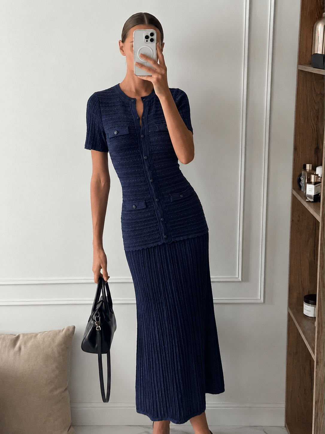 Vestido maxi de punto con lentejuelas Sadie