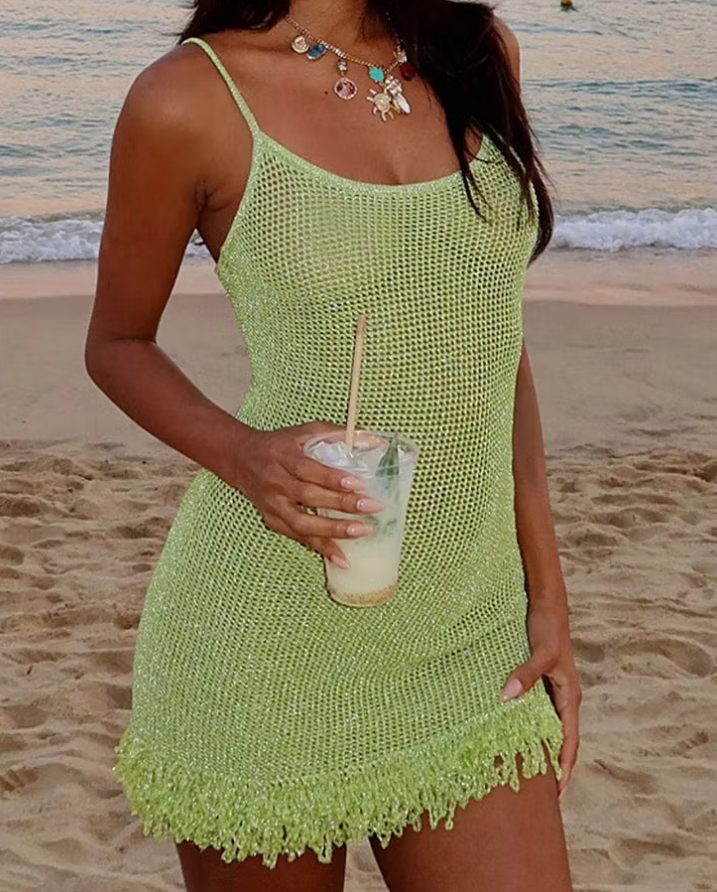 Vestido ajustado Candice de punto y malla [max 255]
