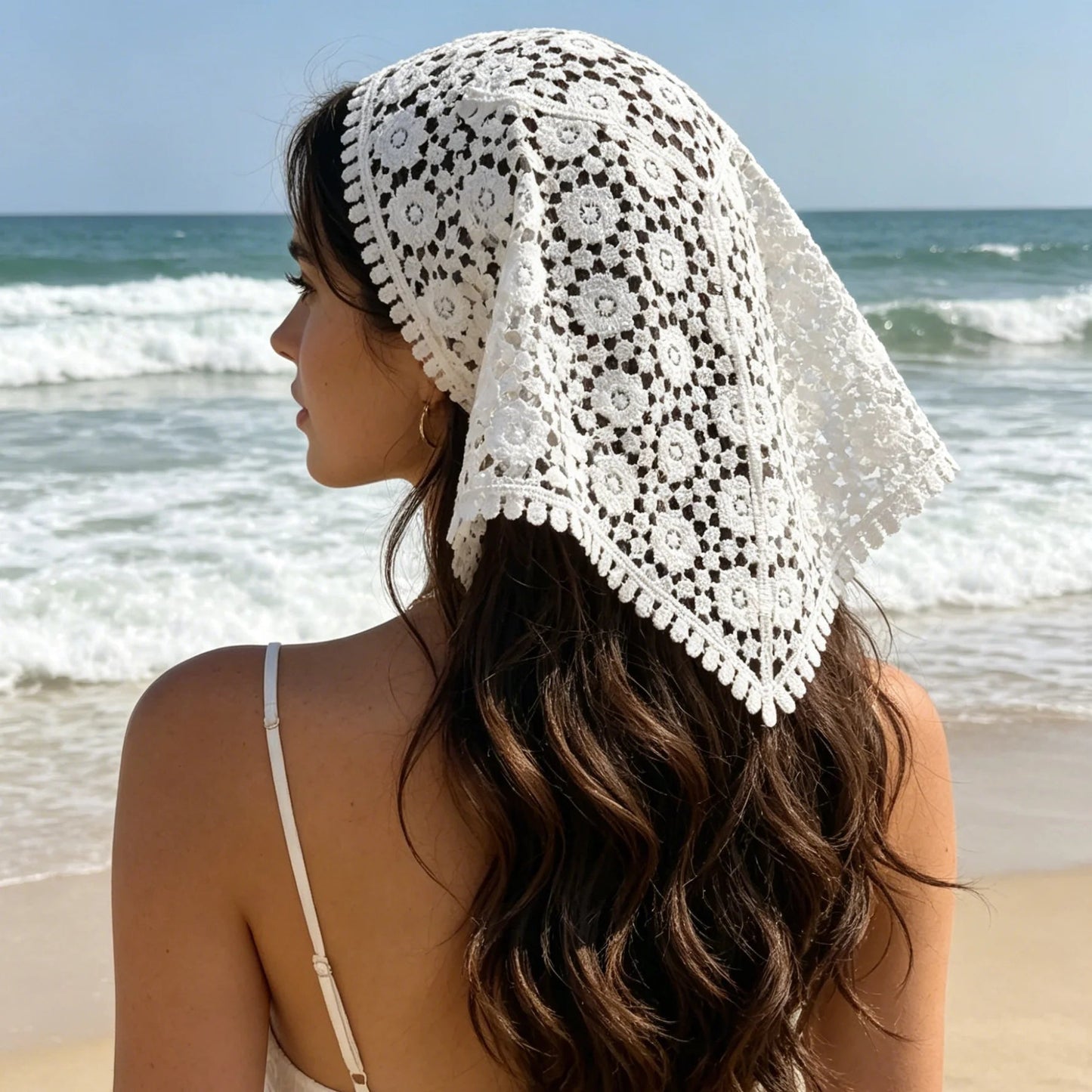 Margot pañuelo triangular bohemio para la cabeza