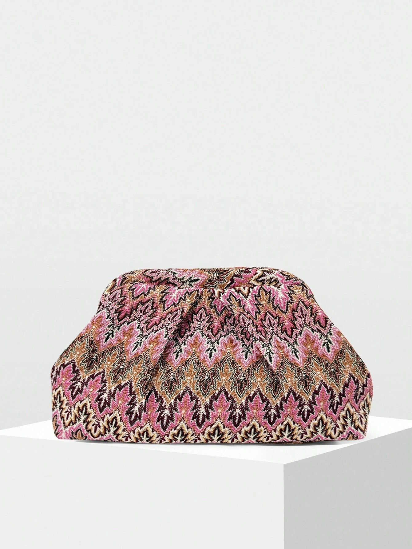 Cartera plisada Jacquard Sophia