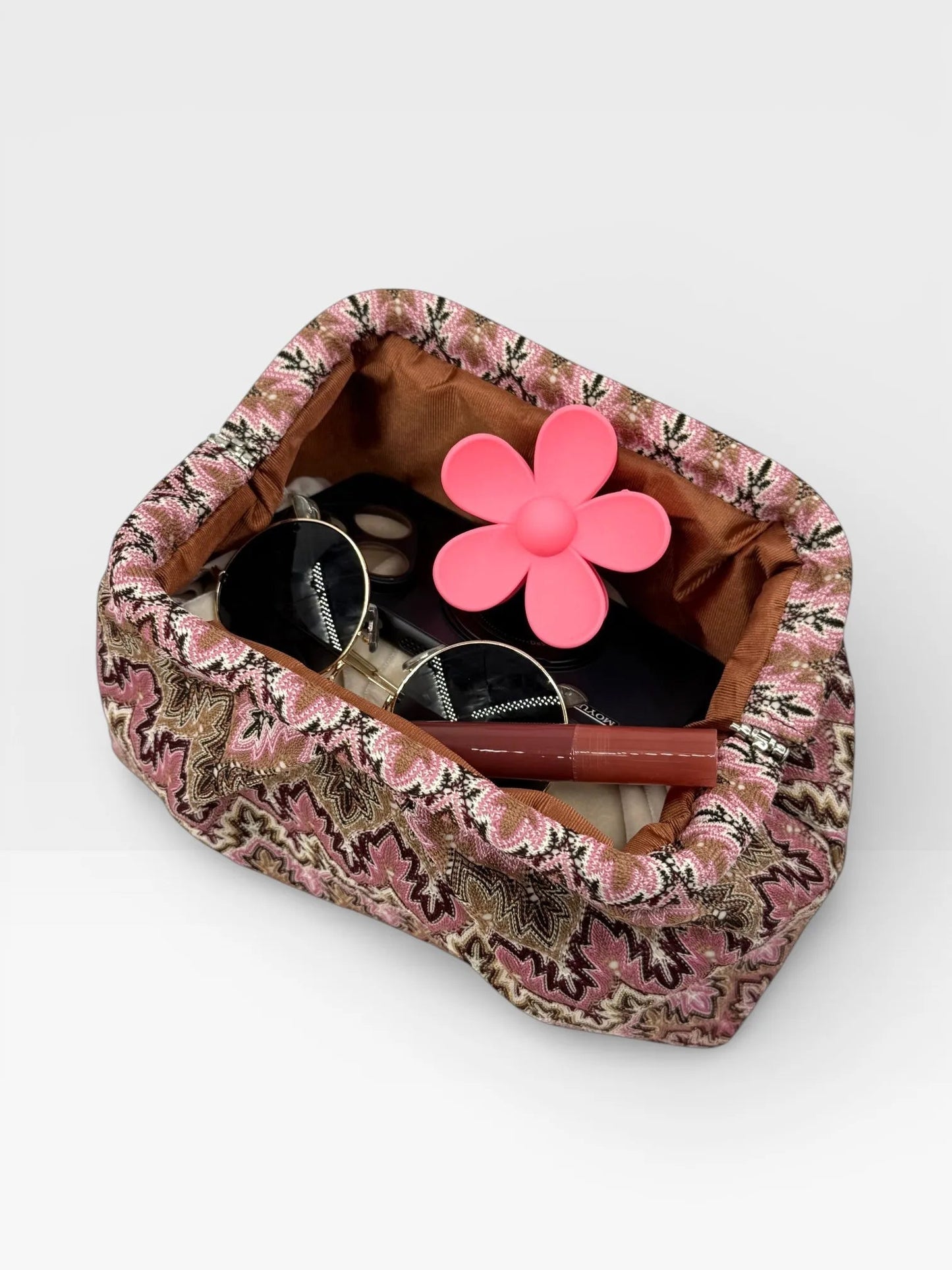 Cartera plisada Jacquard Sophia