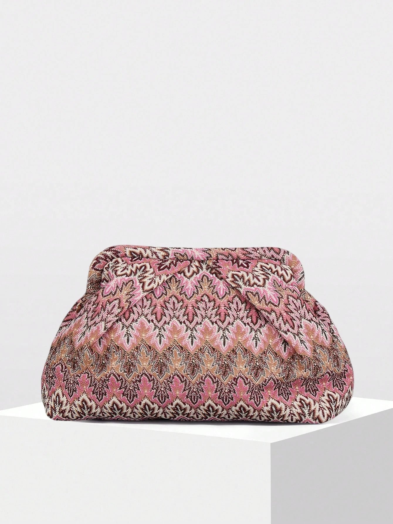 Cartera plisada Jacquard Sophia