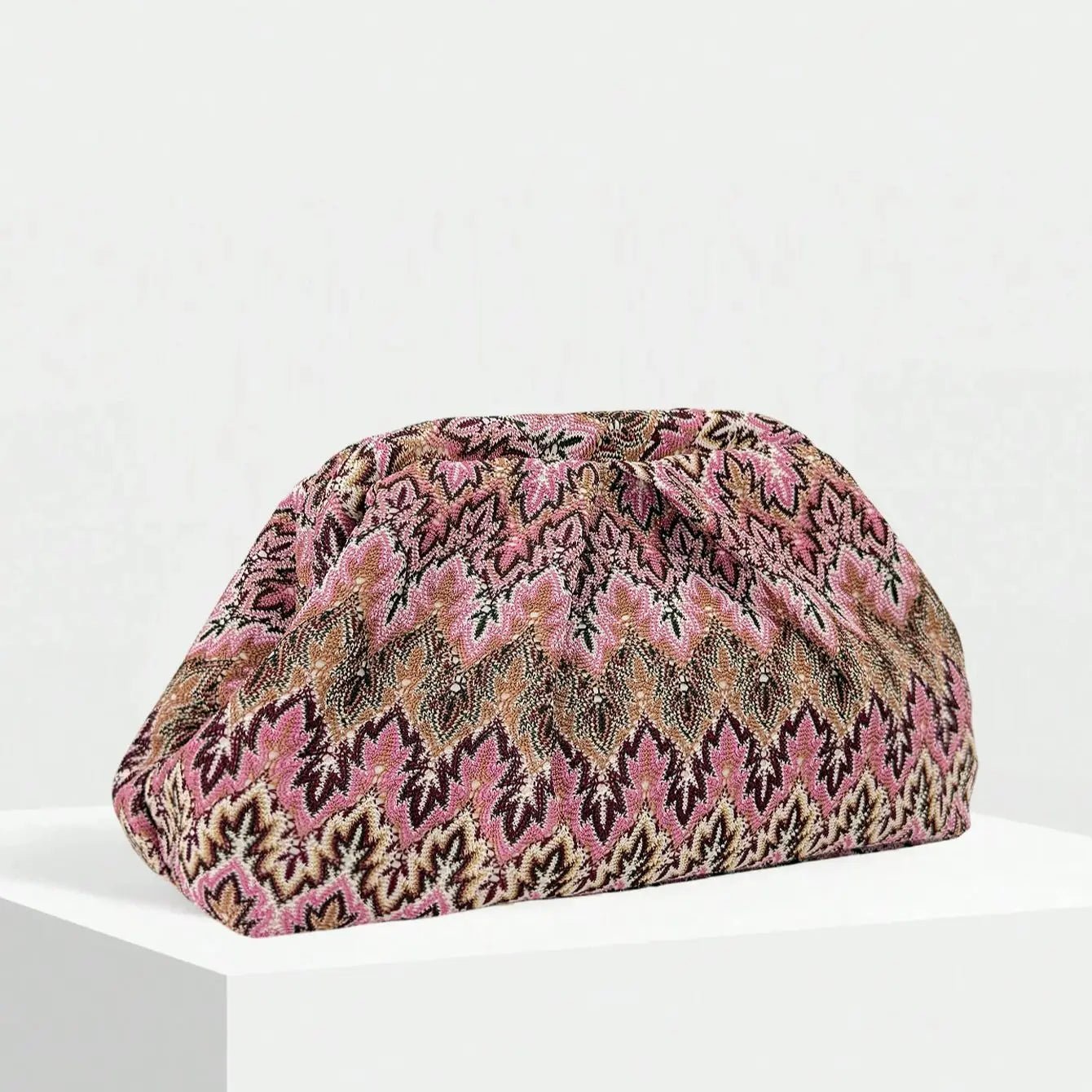 Cartera plisada Jacquard Sophia