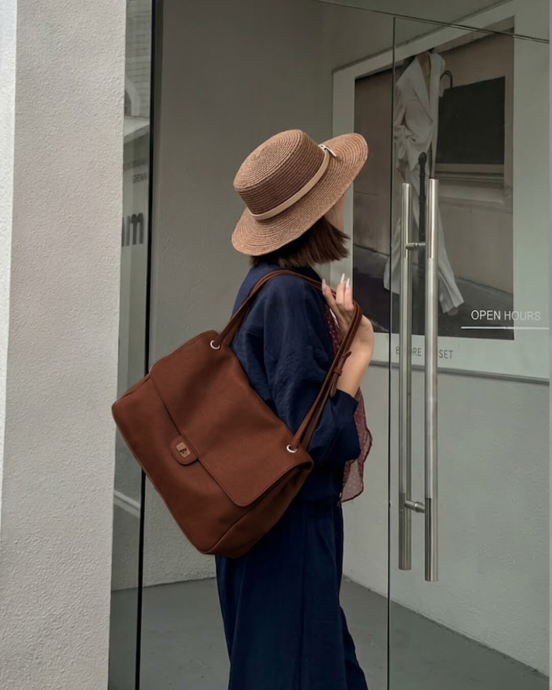 Bolso bandolera de cuero Ava Maxi Flap