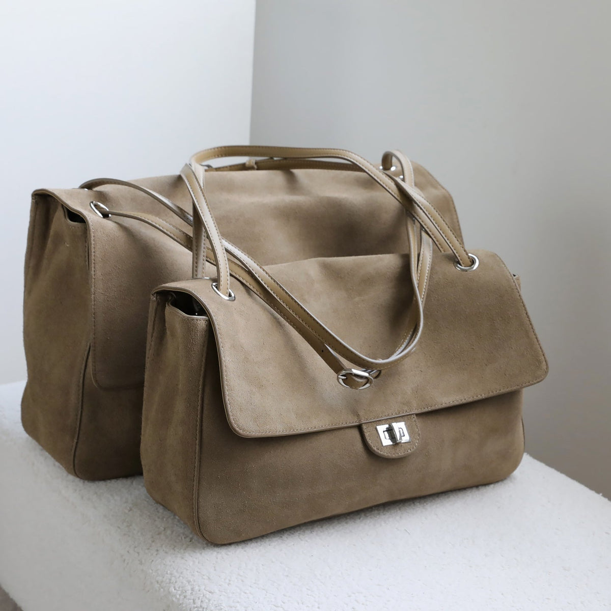 Bolso Tote Retro de Piel de Vaca Lena Frosted