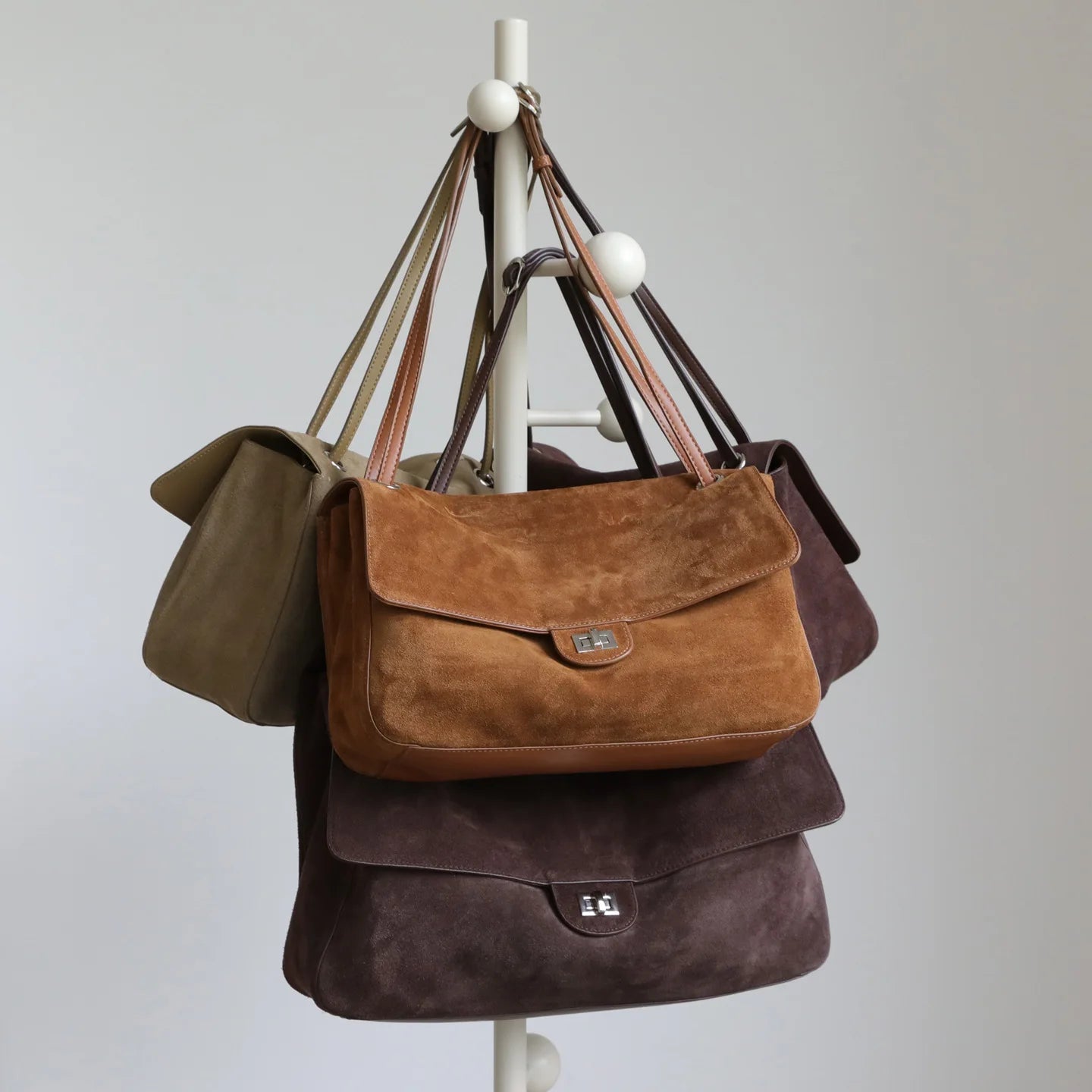 Bolso Tote Retro de Piel de Vaca Lena Frosted