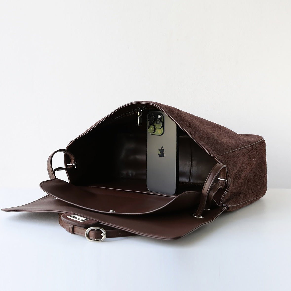 Bolso Tote Retro de Piel de Vaca Lena Frosted