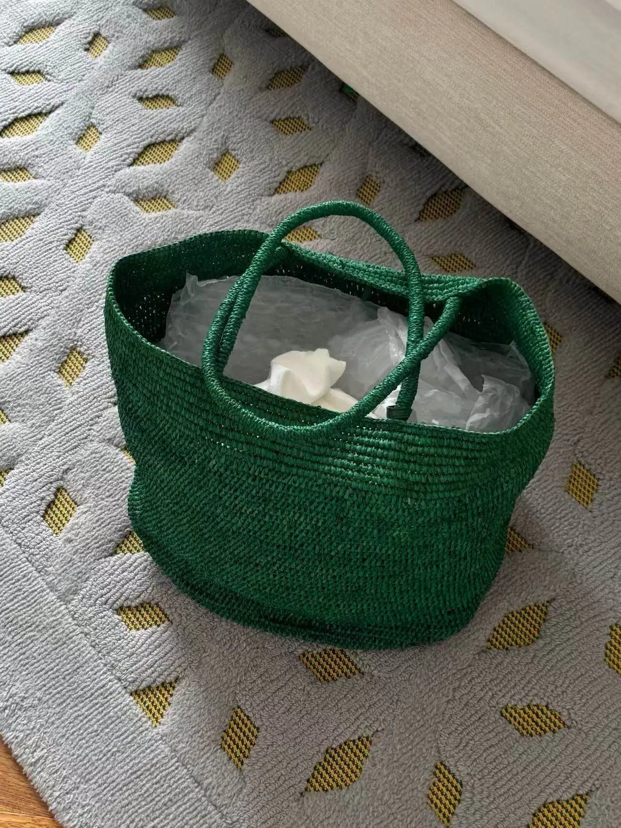 Vivienne Handwoven Rattan Tote
